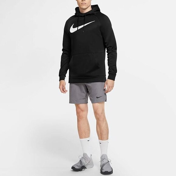 NWT Nike Men's Therma-Fit Pullover Swoosh Training Hoodie in Black - Picture 3 of 3